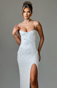 Kenna Maxi Dress – Ivory Lined