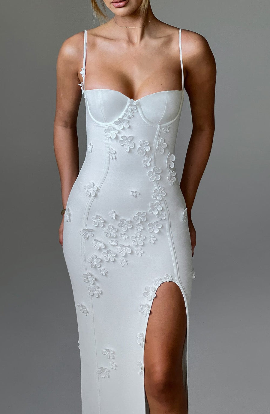 Kenna Maxi Dress – Ivory Lined