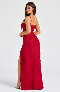 Kenna Maxi Dress – Red Lined