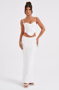 Kenna Maxi Skirt in White