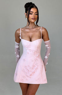 Kenna Mini Dress – Blush