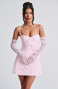Kenna Mini Dress – Blush