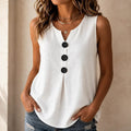 Dalisay Women's Sleeveless Button-Front Tank Top