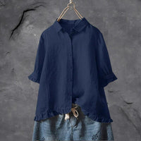 Liv | Women's Linen Ruched Detail Oversized Shirt