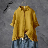 Liv | Women's Linen Ruched Detail Oversized Shirt