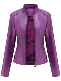 Maja | Women's Tailored Leather Zip Biker Jacket