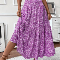 Marlene | Women's High Waist Flared Floral Midi Skirt