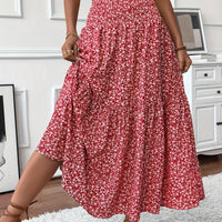 Marlene | Women's High Waist Flared Floral Midi Skirt