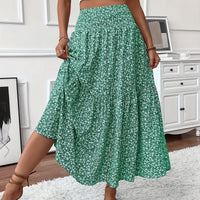 Marlene | Women's High Waist Flared Floral Midi Skirt