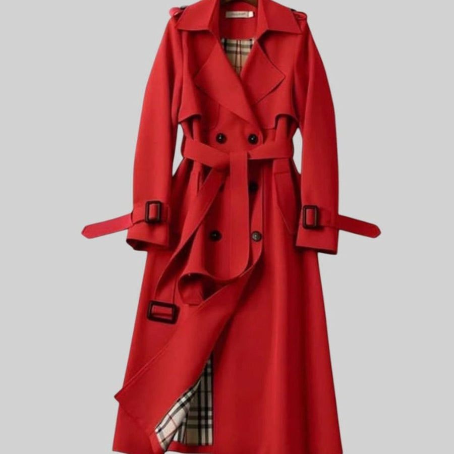 Frieda | Women's Classic Fitted Belted Winter Trench Coat