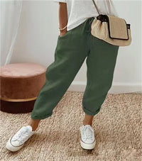 Sophie | Women's Relaxed Abstract Print Tie Waist Fall Trousers