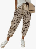 Sophie | Women's Relaxed Abstract Print Tie Waist Fall Trousers
