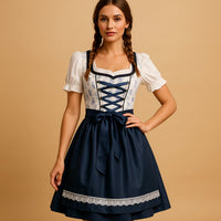 Livia | Women's Oktoberfest Dirndl Dress with Lace Trim and Apron