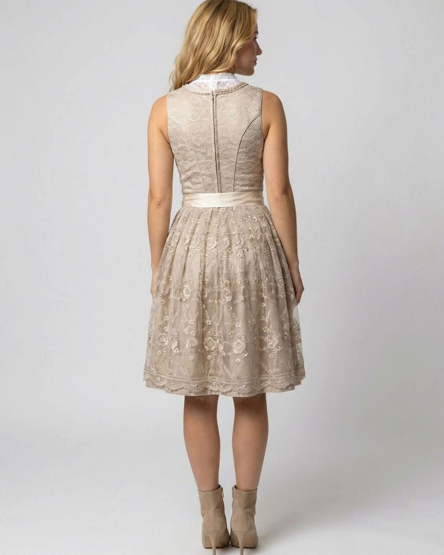 Lara | Women's Oktoberfest Dirndl Dress with Lace Blouse and Floral Midi Skirt