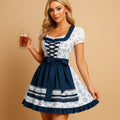 Lea | Women's Oktoberfest Fitted Floral Dirndl Dress with Apron