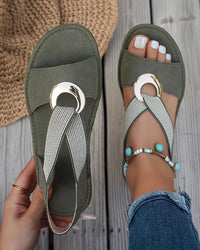 Elisabeth | Women's Comfort Sandals with Metal Buckle and
