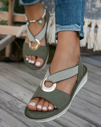 Elisabeth | Women's Comfort Sandals with Metal Buckle and