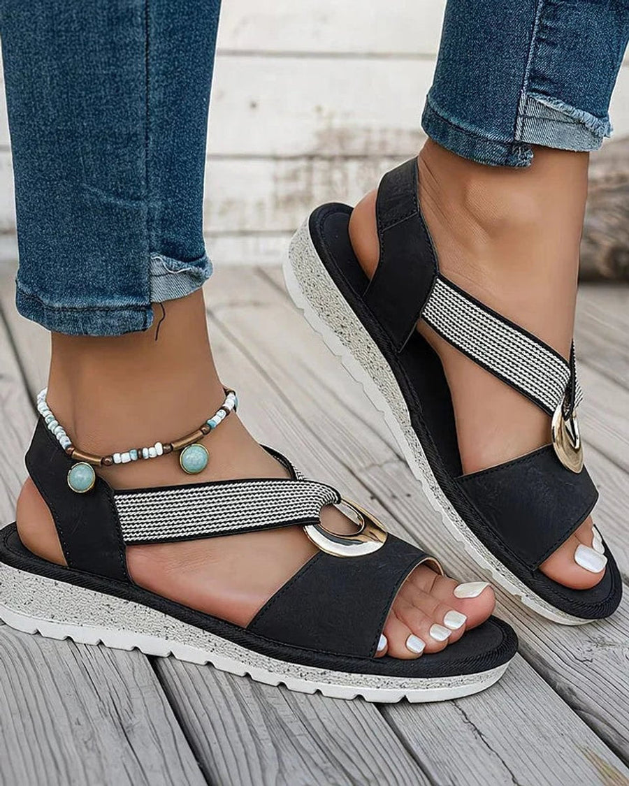 Elisabeth | Women's Comfort Sandals with Metal Buckle and