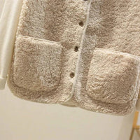 Marlene | Women's Teddy Fleece Button Puffer Vest