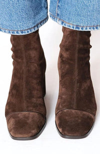 Greta | Women's Suede Look Block Heel Winter Ankle Boots