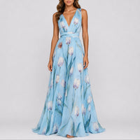 Nora | Women's Floral Chiffon Maxi Dress for Weddings and Occasions
