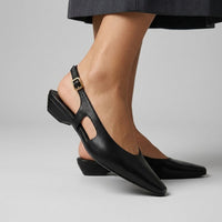 Dani Pointed Toe Slingback in Charcoal