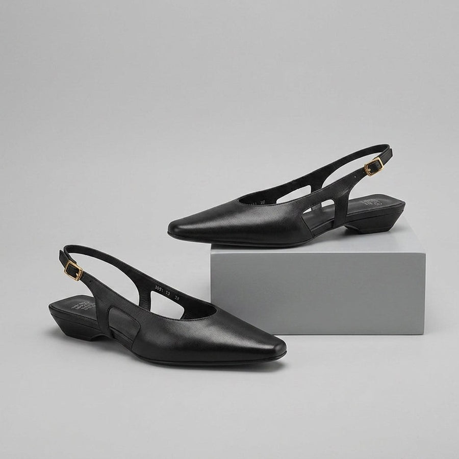 Dani Pointed Toe Slingback in Charcoal