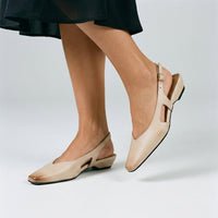 Dani Pointed Toe Slingback in Pearl