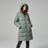 Dania Mid Length Puffer Coat in Sea Foam