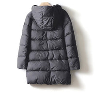 Dania Mid Length Puffer Coat in Slate Gray