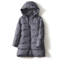 Dania Mid Length Puffer Coat in Slate Gray