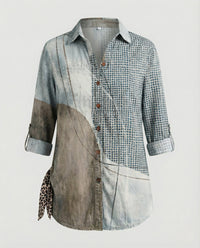 Daniela Blouse with Oversized in Grey