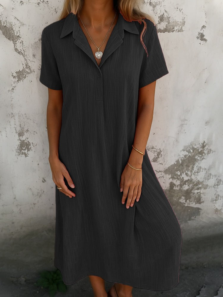Daniela Casual Maxi Dress in Black