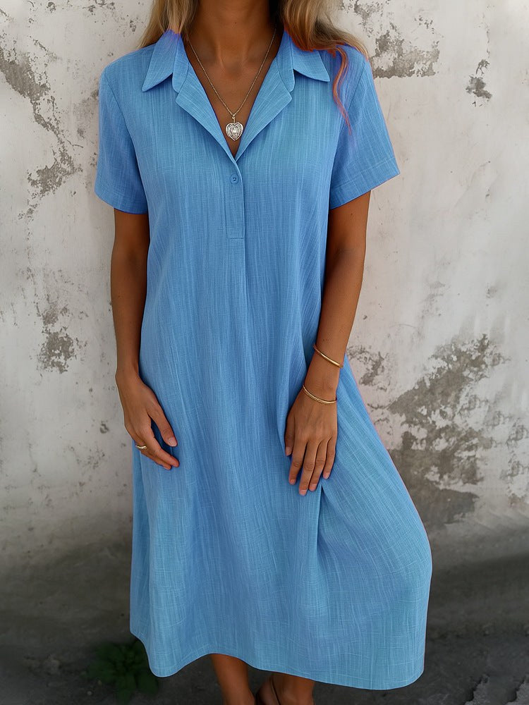 Daniela Casual Maxi Dress in Sky Blue
