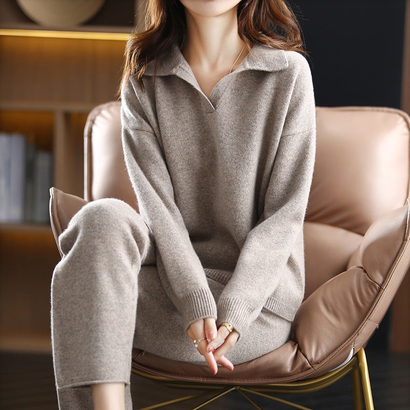 Daniela Elegant Knit Cardigan in Light Beige