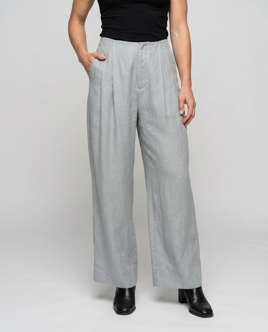 Daniela Elegant Linen Trousers with Pockets