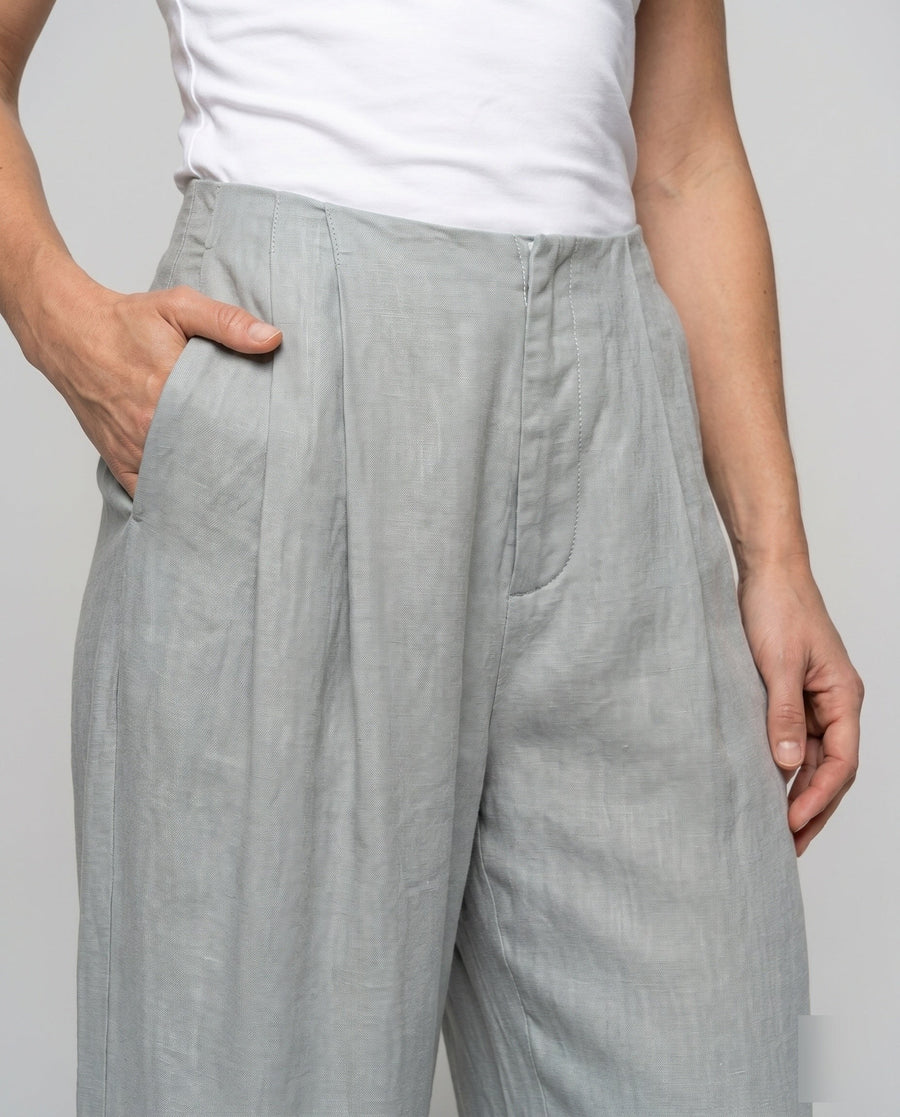 Daniela Elegant Linen Trousers with Pockets