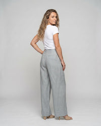 Daniela Elegant Linen Trousers with Pockets