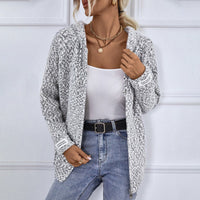 Daniela Knit Cardigan with Zip Front in Grey