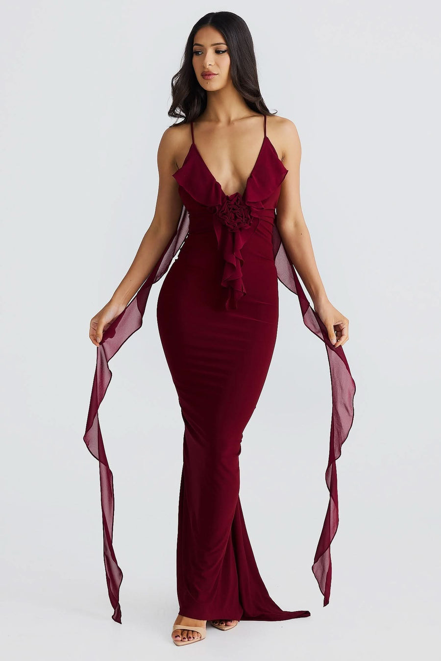 Daniela | Maxi Dress in Burgundy