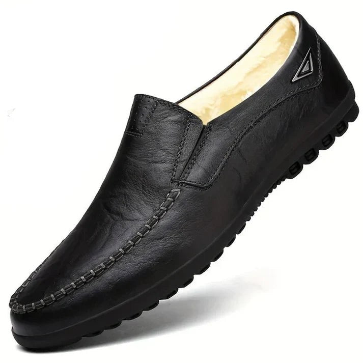 Dante Moccasins in Schwarz (Pluschfutter)