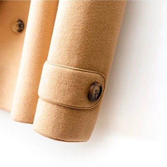 Daphne Double Breasted Pea Coat in Khaki