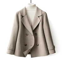 Daphne Double Breasted Pea Coat in Slate Gray