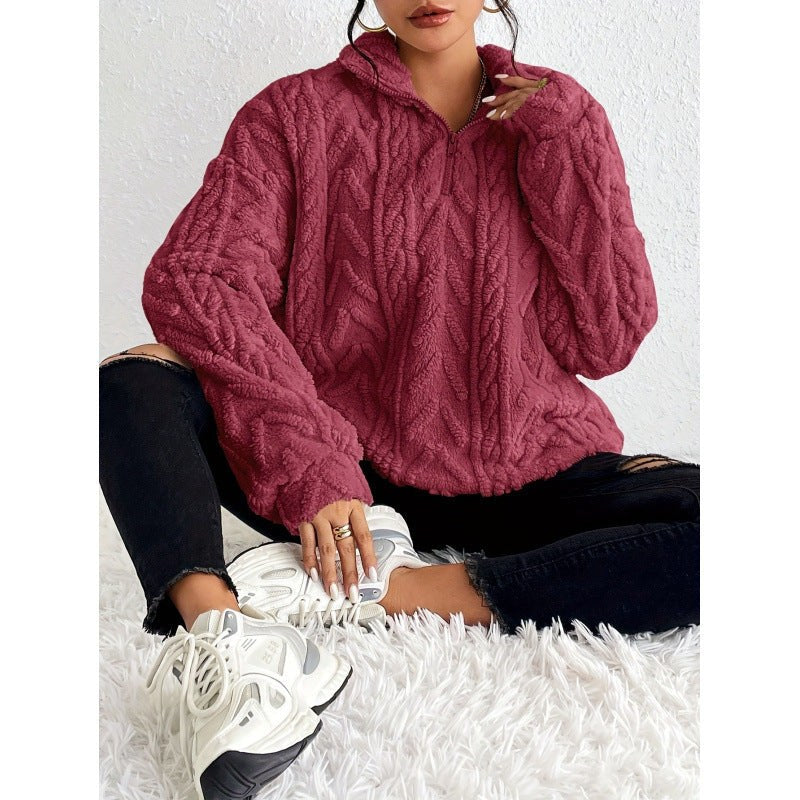 Daphne Hoodie with Hood in Wine Red
