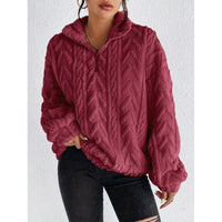 Daphne Hoodie with Hood in Wine Red