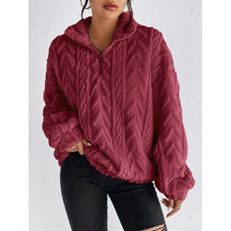 Daphne Hoodie with Hood in Wine Red
