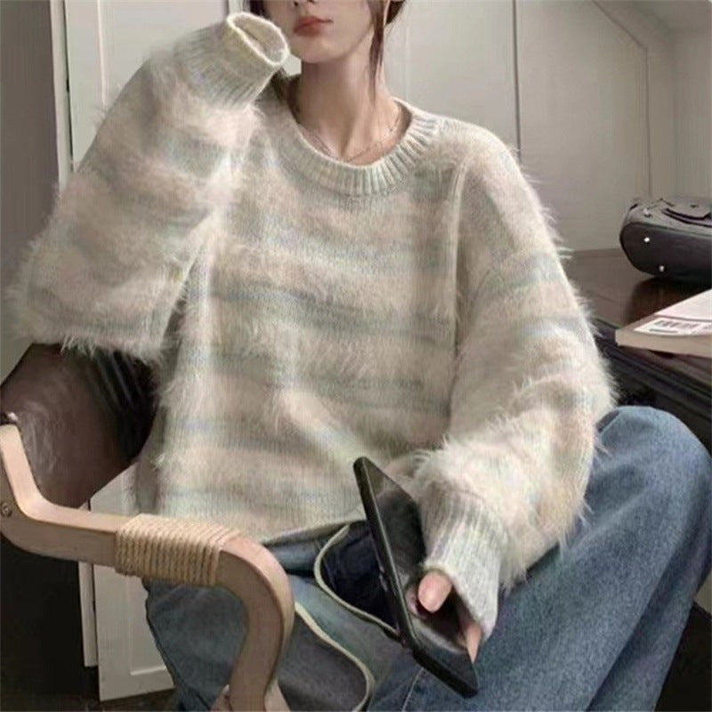 Daphne Knit Sweater in Light Blue