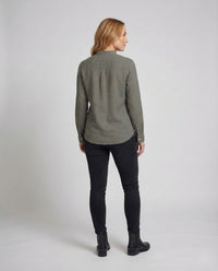 Daphne Linen Blouse with Oversized