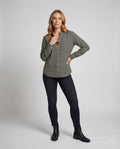Daphne Linen Blouse with Oversized