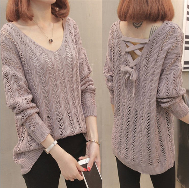 Dara Airy Knit Sweater with V-Neck